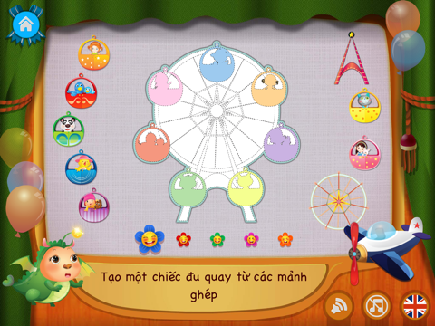 Bảng chữ cái tiếng Anh, tiếng Việt, làm toán, ghép hình và chơi game phát triển trí tuệ app screenshot 3