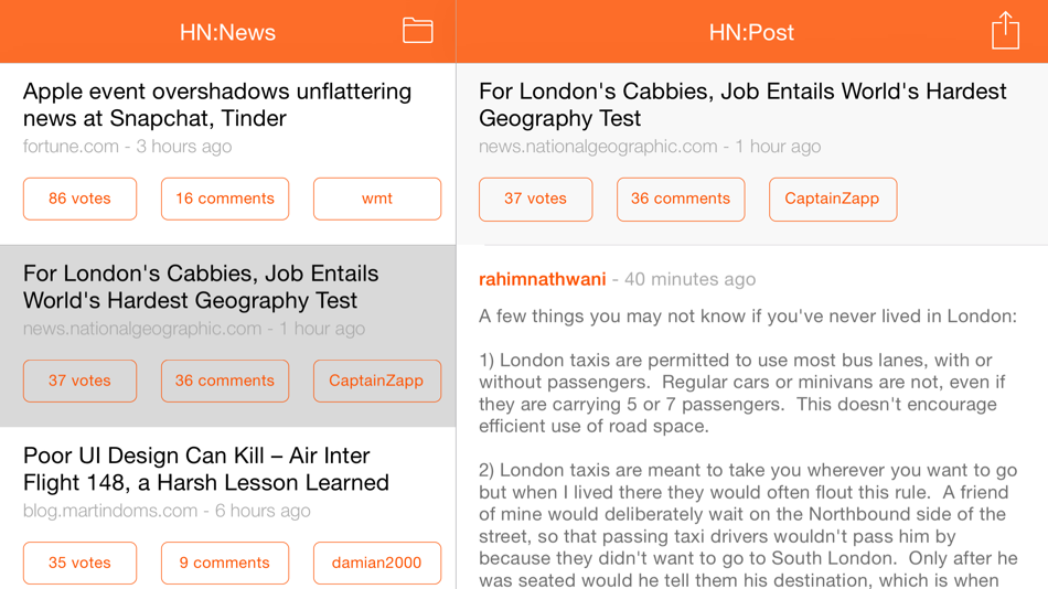 #5. HN Reader - Hacker News Reader (iOS) 由: Thomas Ricouard