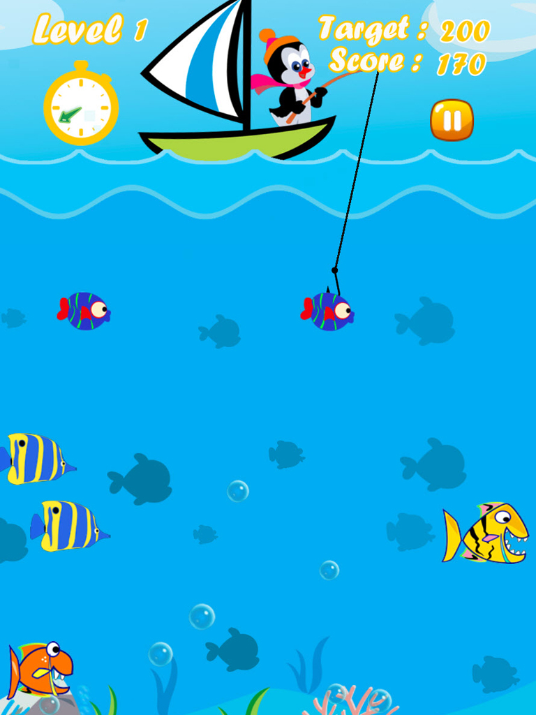 Penguin Fishing On Boat Free Game - Hook Of Fisher Evolution