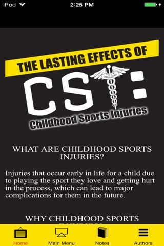 Childhood Sports Injuries screenshot 4