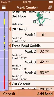 rigid: conduit bending calculator iphone screenshot 2