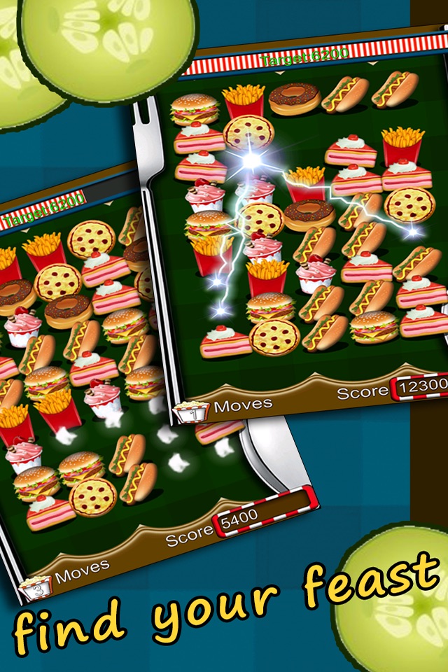 Align Food Crush - Be a Crunchy Match up Cham screenshot 2