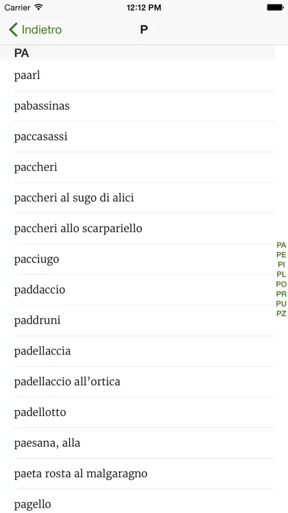Captura 5 de 5 de Italian Regional Cooking Dictionary
