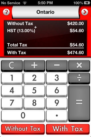 Canada Sales Tax Calculator + screenshot 2