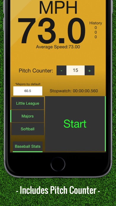 Screenshot #2 pour Baseball Pitch Speed - Radar Gun