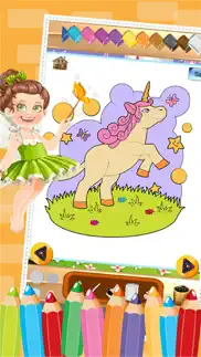How to cancel & delete little unicorn colorbook drawing to paint coloring game for kids 3
