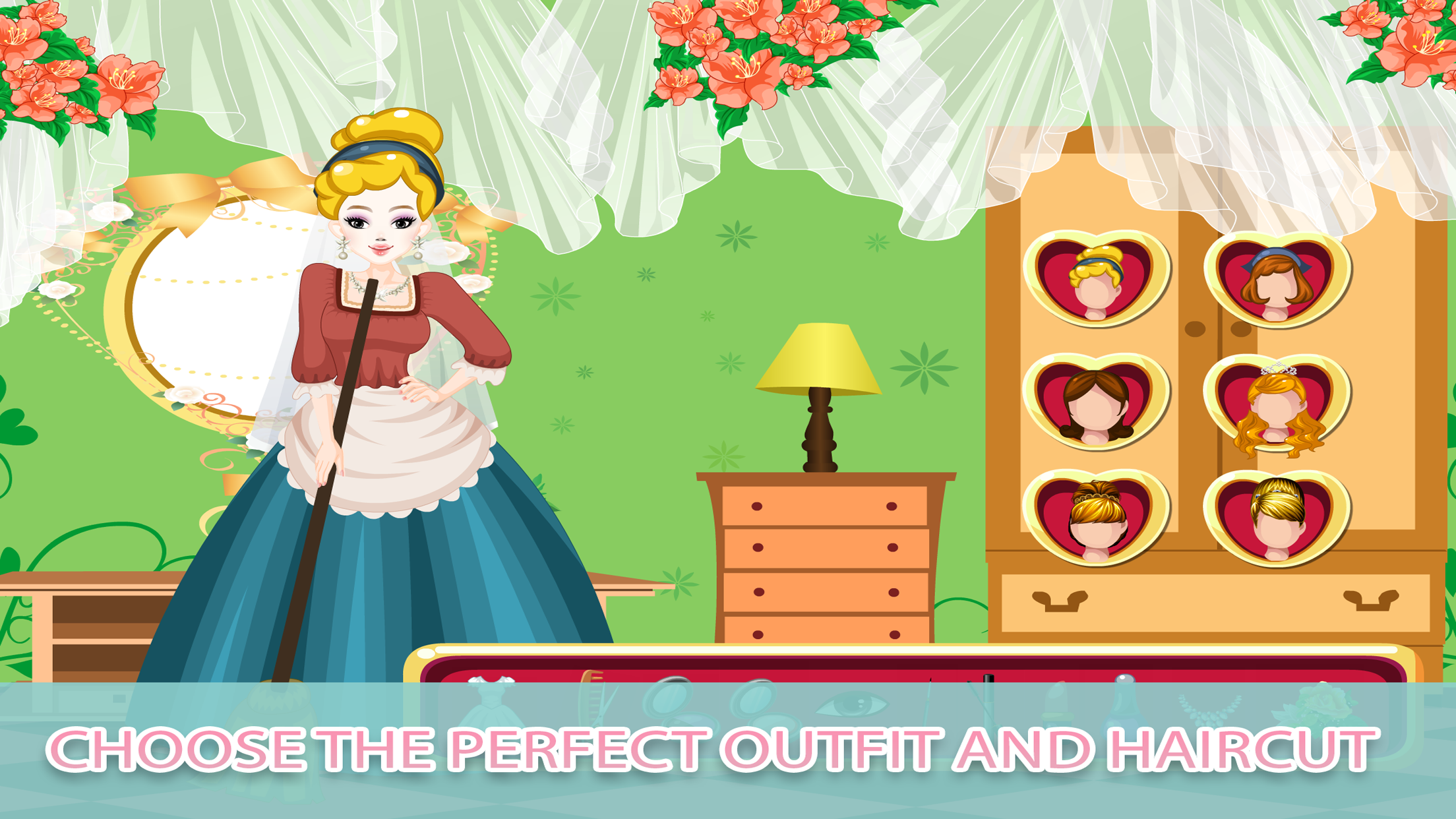 Cinderella  Makeover - Feel like Cinderella in the Spa and Make up salon in this game