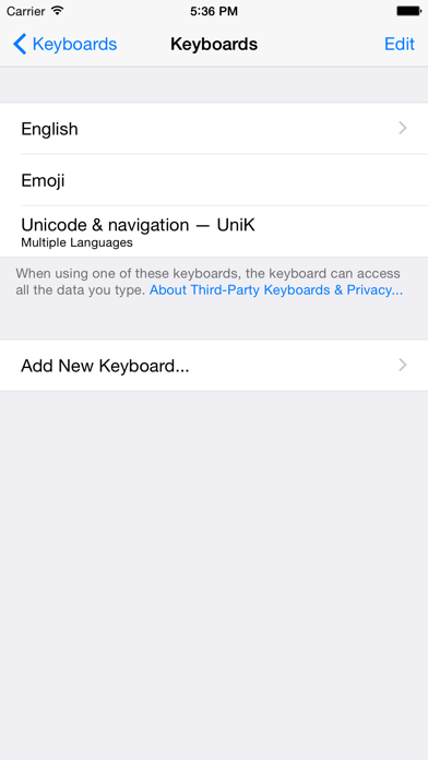 UniK - Unicode & navigation Keyboard extensionのおすすめ画像5