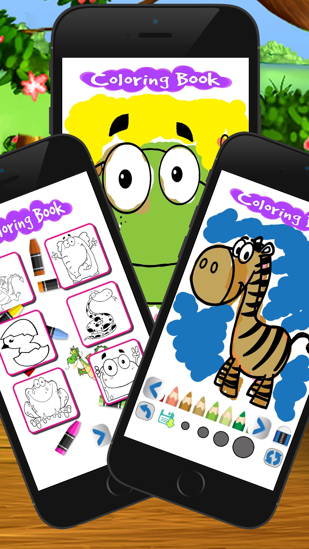 cartoon coloring draw book art game for kid screenshot 3
