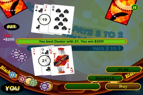 21 Blackjack Play Jewel Casino Tournament in Lucky Vegas Video Mania and More Free screenshot 2