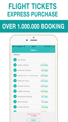 All airlines - cheap airline tickets & airfare deals screenshot 2