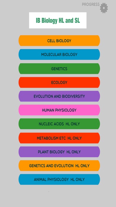 IB Biology SL and HL Key Terms Games Screenshot 1