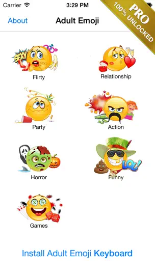 Capture d'écran de Adult Emoji Icons PRO - Romantic Texting & Flirty Emoticons Message Symbols sur iPhone 5