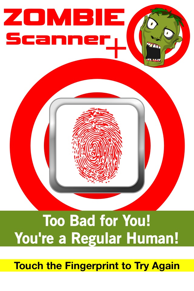 Zombie Scanner - Are You a Zombie? Fingerprint Touch Detector Test screenshot 3