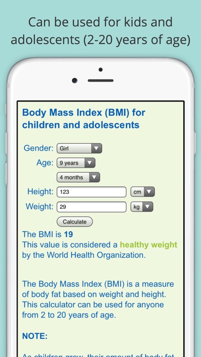 Child BMI Calculator (Body Mass Indicator for Children and Adolescents)のおすすめ画像2