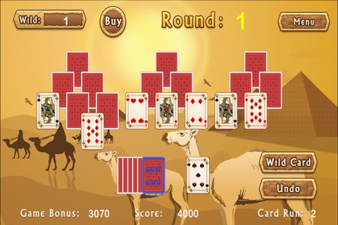 Egyptian Pyramid Solitaire PRO - For PRO Poker Players screenshot 2