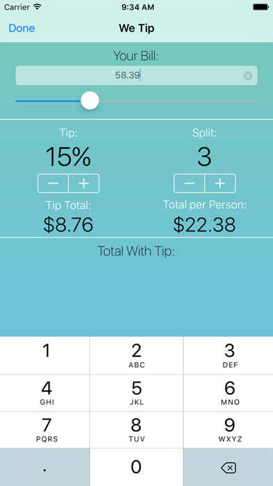 Screenshot #2 pour We Tip - Tip Calculator