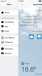 Social Weather Sense screenshot #2 for iPhone