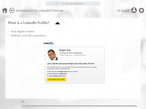 Simple N Easy on the go learning app for Salesforce and LinkedIn iPad screenshot 3 - Education app