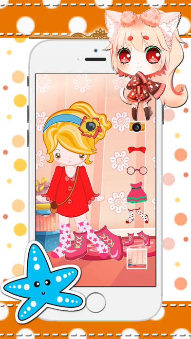 cute princess dress up for kids iPhone screenshot