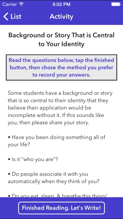 College Essay Brainstorm screenshot-3