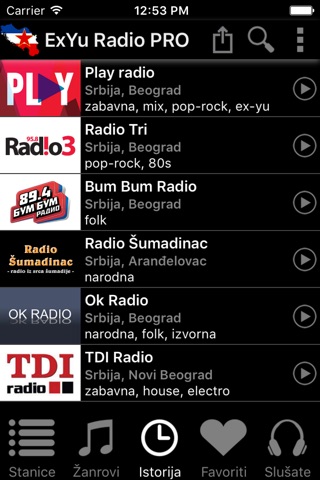 ExYu Radio stanice uzivo screenshot 4