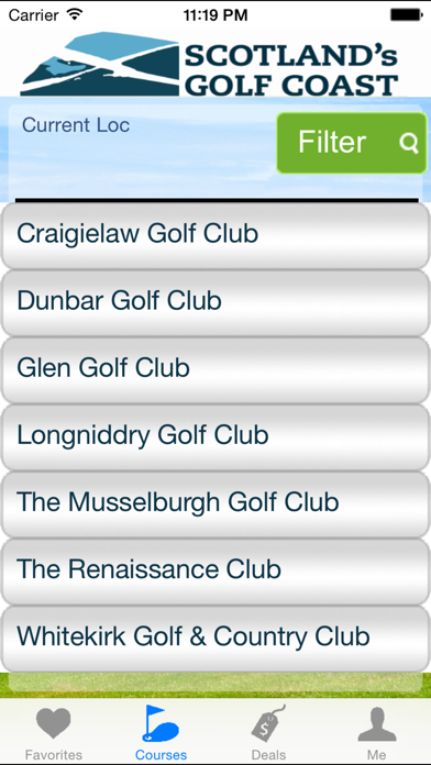 Screenshot #1 pour Scotland's Golf Coast Tee Times