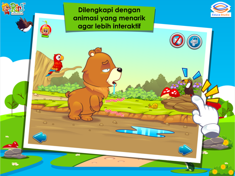 Screenshot #6 pour Beruang dan Lebah Madu - Cerita Anak Interaktif