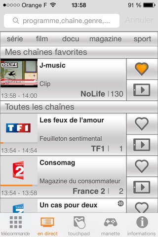 TVcommande d’Orange screenshot 2