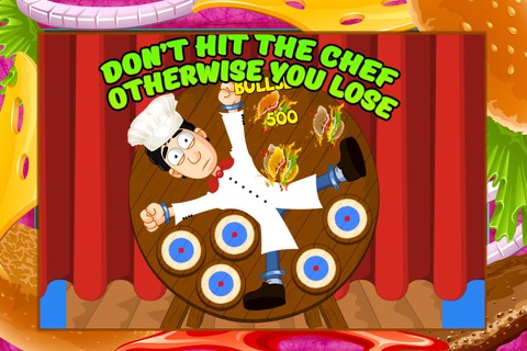 Chef Burger Toss Mania – Aim at dart wheel & hit the target screenshot 2