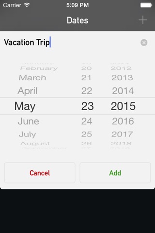 Dates - keep track of important moments in your life screenshot 2