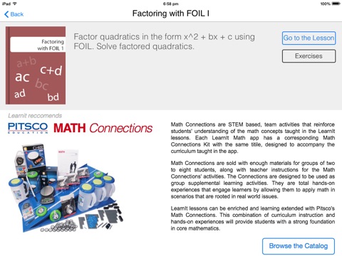 Factoring. screenshot 2