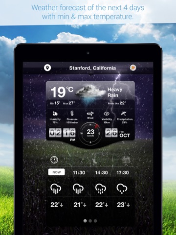 Screenshot #5 pour Weather Cast HD : Live World Weather Forecasts & Reports with World Clock for iPad & iPhone