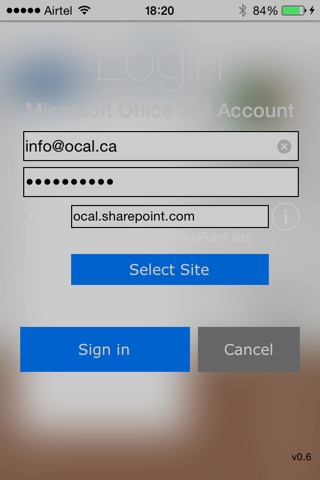 oCAL SharePoint Sync screenshot 2