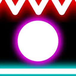 Rock Hero Drop in glowing light shaft scrolling at speed app icon