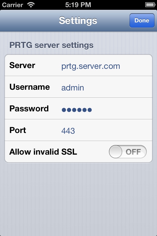 Wizzbit's PRTG Status screenshot 2