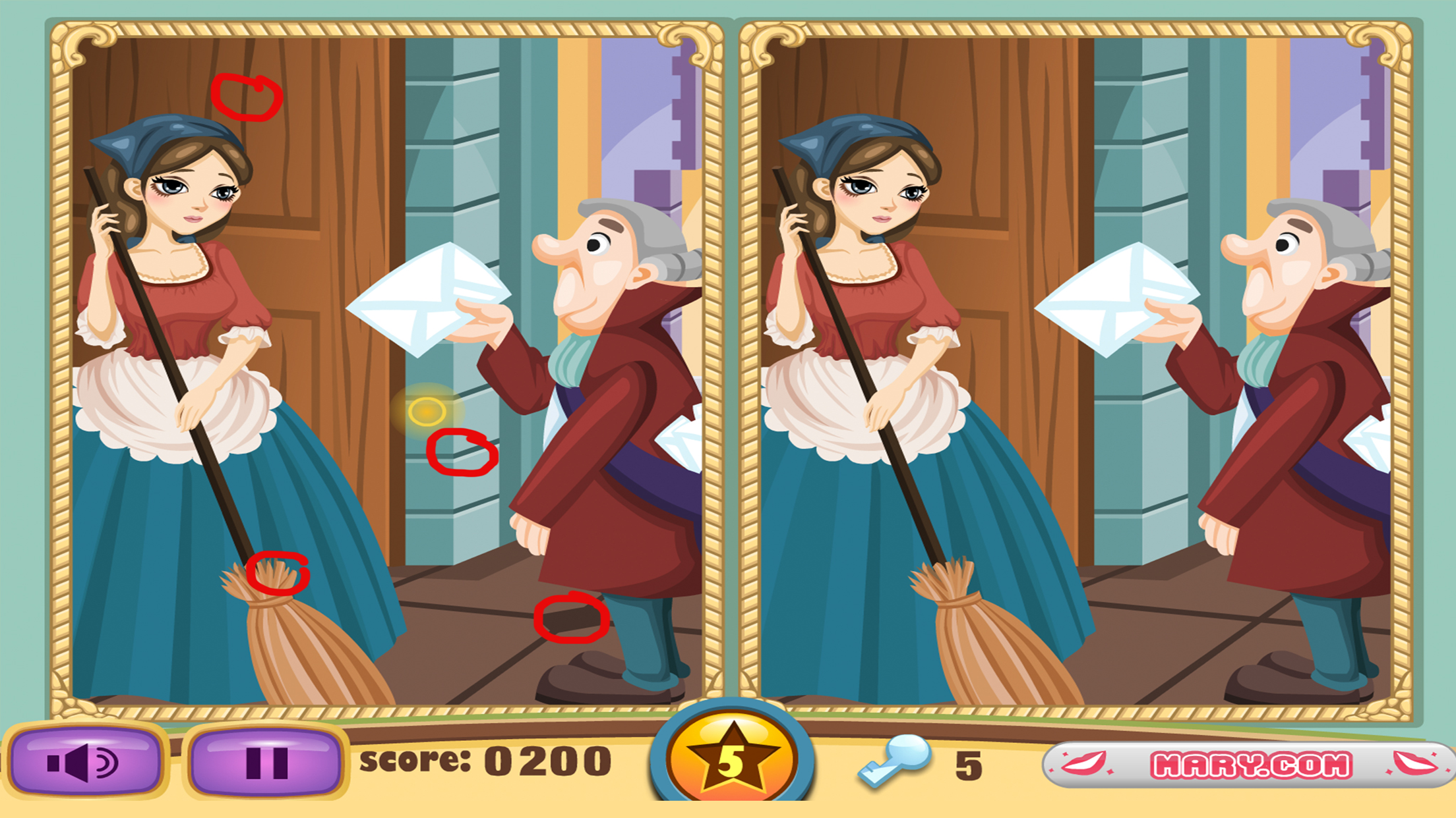 Cinderella Find the Differences - Fairy tale puzzle game for kids who love princess Cinderella