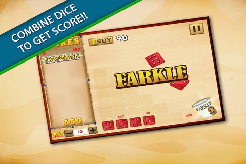 A Pharaoh Farkle Dice Blitz - Addictive Farkel With Buddies and Friends screenshot 2