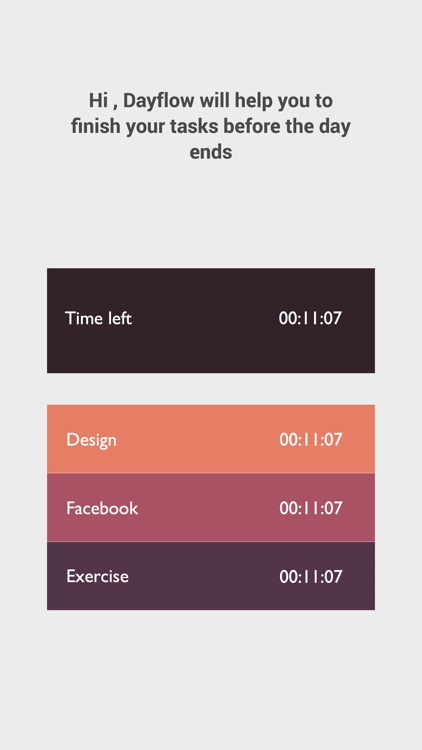 Dayflow - Finish your day activities on time