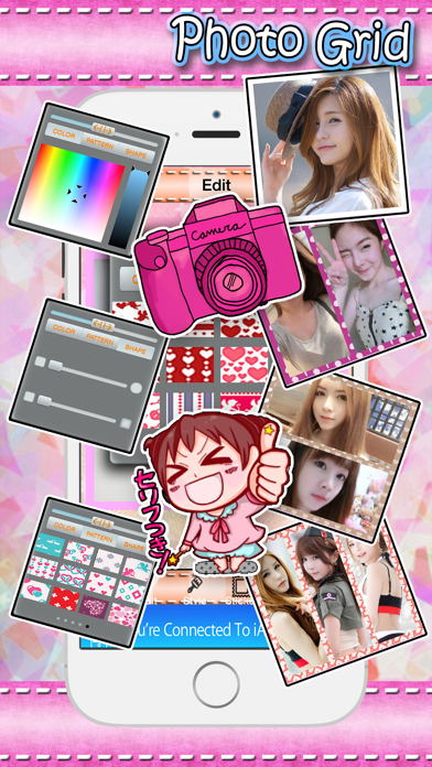 Cute Frame photo editor : plus sticker, filters, effects, grid, border stitch iPhone screenshot 5 - Lifestyle app