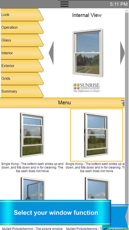Sunrise Windows Configuration App