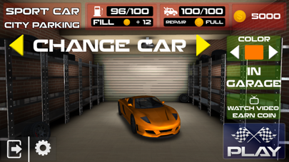 Sport Car City Parking app screenshot