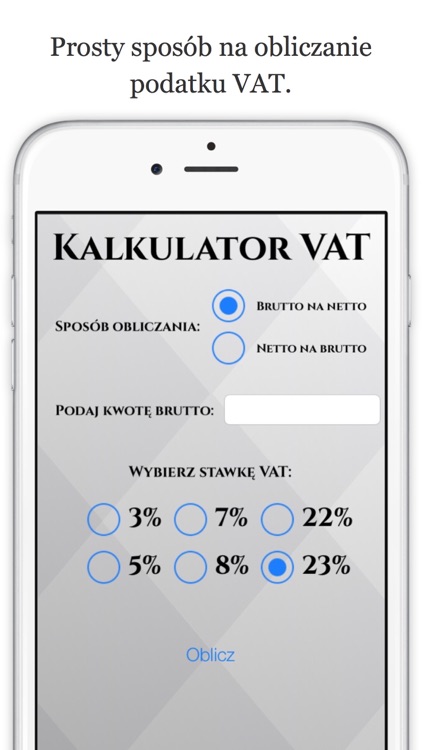 Kalkulator VAT - Brutto Netto