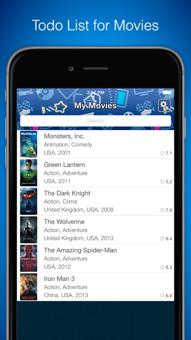 Movie List Free - Todo List for Movies, Wishlist for new best Movies and Hollywood movies listのおすすめ画像1