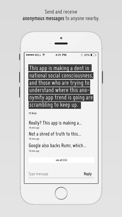 Nod - anonymous proximity messenger screenshot-3