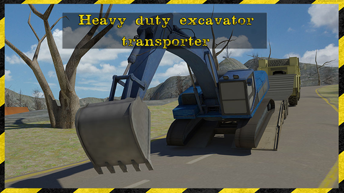 Excavator Transporter Rescue 3D Simulator- Be ready to rescue cars in this extreme high powered excavator transporter game