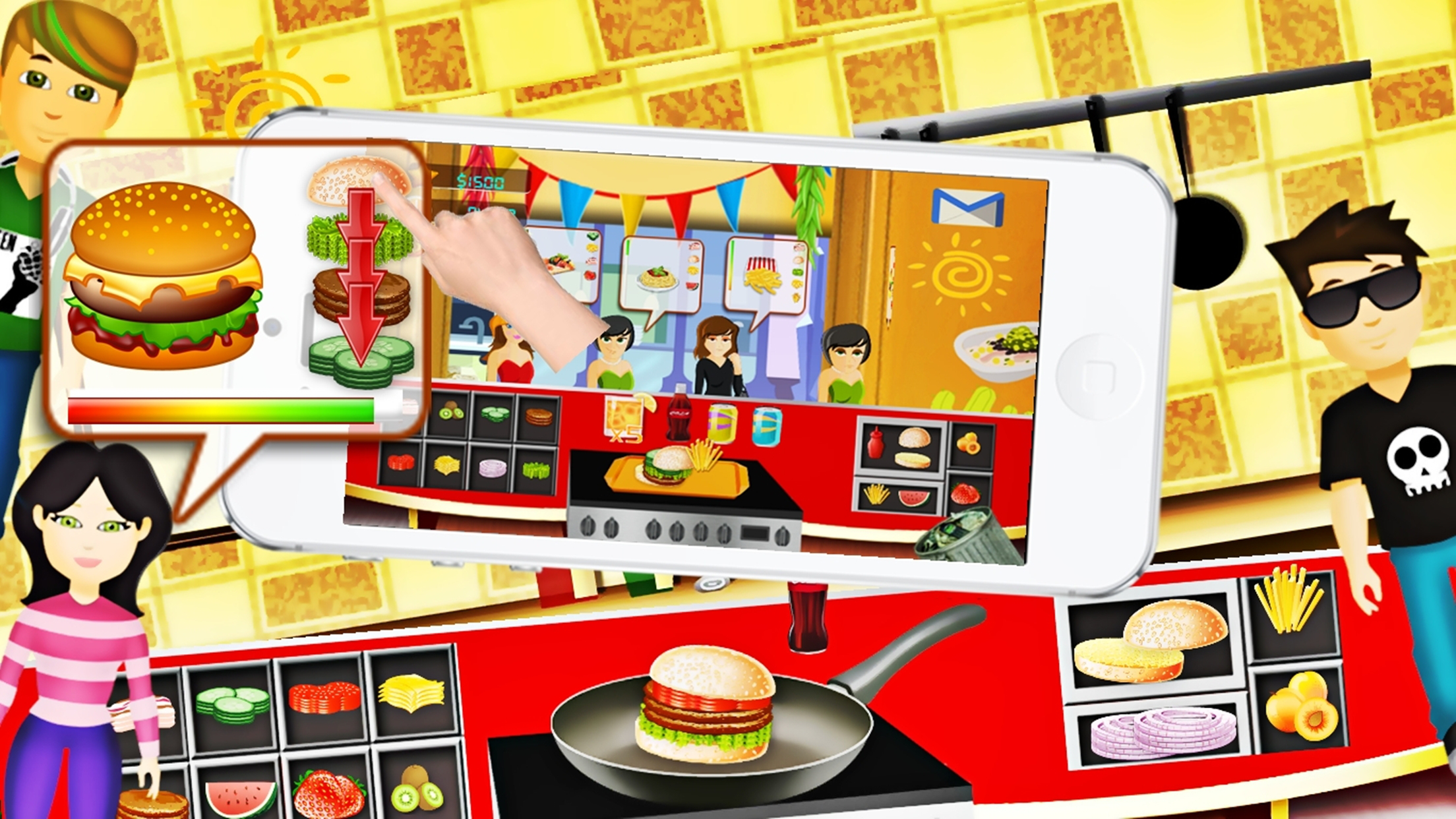 Cooking Hamburger Cool 2016 : Make Games sushi pizzas for fun screenshot 2