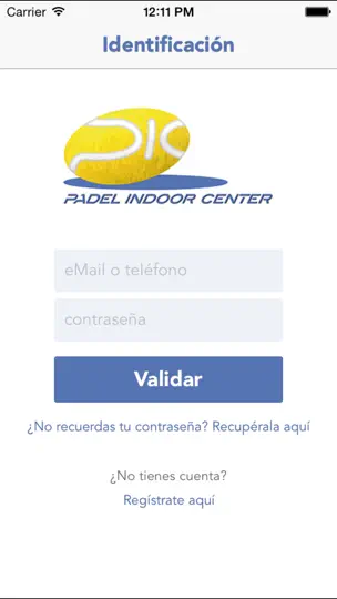 Captura de pantalla de Pádel Indoor Center en iPhone 3