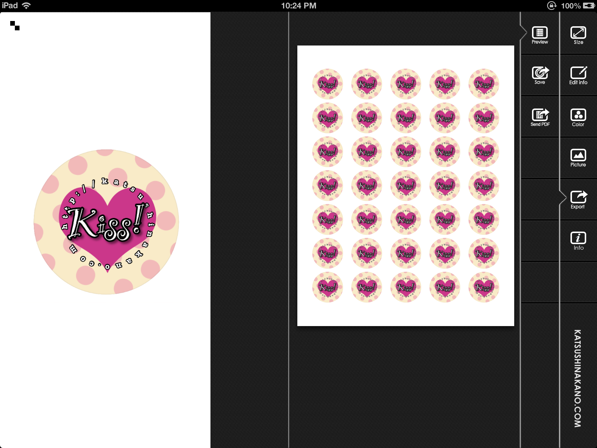 Button Badge Maker HD - with PDF and AirPrint Options screenshot 5