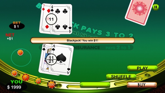 Athena's Vegas Blackjack - Free Pro Casino Cards 21(圖2)-速報App